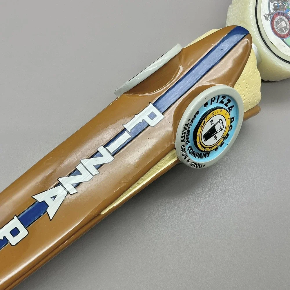 Pizza Port Brewing Company Pick Six Pilsner Beer Tap Handle Brown Bar Decor USA